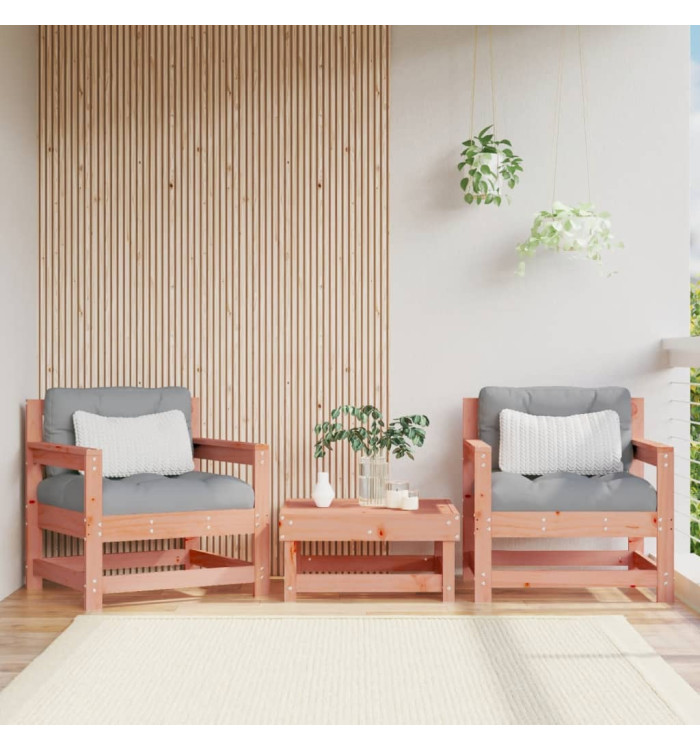 Chaises de jardin lot de 2 cm bois massif douglas | Mobilier & Déco