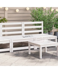 Canapés de jardin sans accoudoirs 2 pcs blanc bois pin massif | Mobilier & Déco