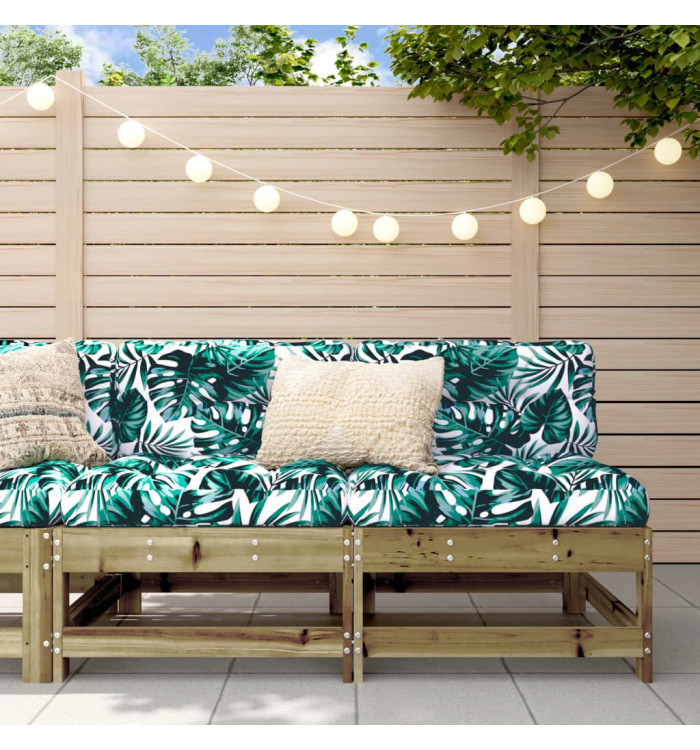 Canapés centraux de jardin 2 pcs bois de pin imprégné | Mobilier & Déco