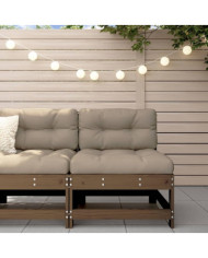 Canapé central de jardin marron miel bois de pin massif | Mobilier & Déco