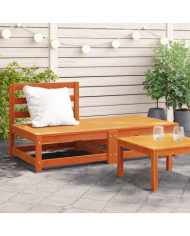 Canapé de jardin sans accoudoirs repose-pieds bois pin massif | Mobilier & Déco