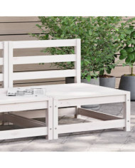 Canapé de jardin sans accoudoirs blanc bois de pin massif | Mobilier & Déco