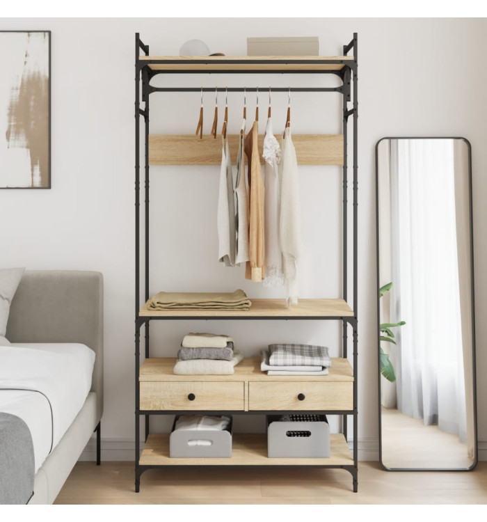 Armoire à tiroirs chêne sonoma 89x39x184,5 cm bois d'ingénierie | Mobilier & Déco