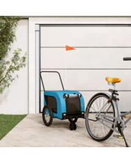 Remorque de vélo pour animaux de compagnie bleu et noir | Mobilier & Déco