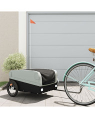 Remorque de vélo noir et gris 45 kg fer | Mobilier & Déco