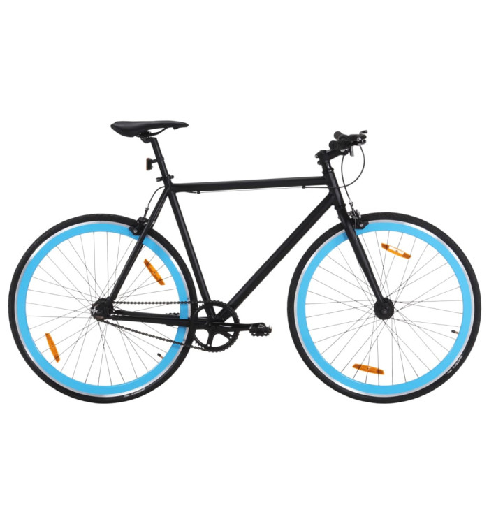 Vélo à pignon fixe noir et bleu 700c 59 cm | Mobilier & Déco