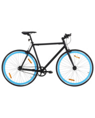 Vélo à pignon fixe noir et bleu 700c 59 cm | Mobilier & Déco