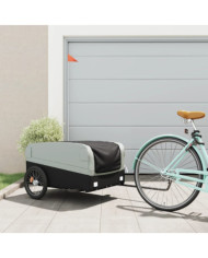 Remorque de vélo noir et gris 45 kg fer | Mobilier & Déco