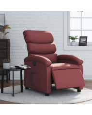 Fauteuil inclinable électrique Rouge bordeaux Similicuir | Mobilier & Déco