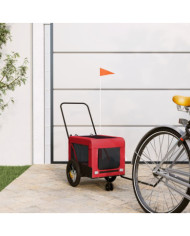 Remorque de vélo pour animaux de compagnie rouge et noir | Mobilier & Déco