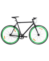Vélo à pignon fixe noir et vert 700c 51 cm | Mobilier & Déco