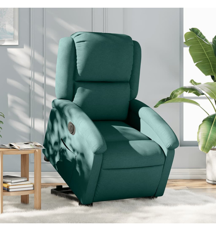 Fauteuil inclinable électrique vert foncé tissu | Mobilier & Déco