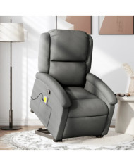 Fauteuil de massage inclinable Gris foncé Tissu | Mobilier & Déco