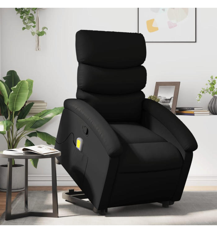 Fauteuil inclinable de massage Noir Similicuir | Mobilier & Déco