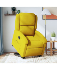 Fauteuil inclinable électrique jaune Velours | Mobilier & Déco
