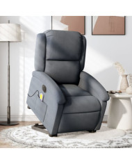 Fauteuil inclinable de massage électrique gris foncé velours | Mobilier & Déco