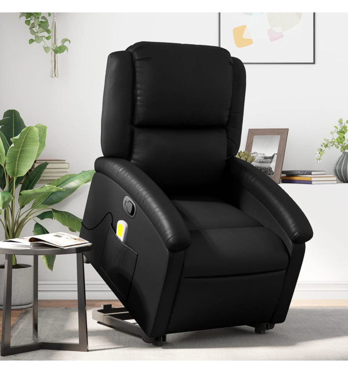 Fauteuil inclinable de massage Noir Similicuir | Mobilier & Déco