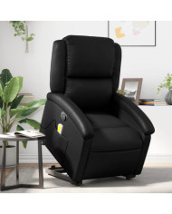 Fauteuil inclinable de massage Noir Similicuir | Mobilier & Déco