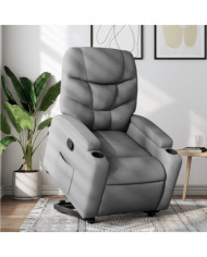 Fauteuil inclinable Gris clair Tissu | Mobilier & Déco