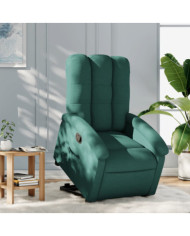 Fauteuil inclinable vert foncé tissu | Mobilier & Déco