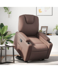 Fauteuil inclinable marron similicuir | Mobilier & Déco