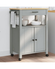 Chariot de cuisine MONZA 60x40x90 cm bois massif de pin | Mobilier & Déco