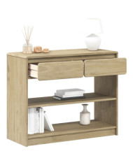 Table console SAUDA chêne 89,5x36,5x73 cm bois de pin massif | Mobilier & Déco