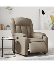 Fauteuil de massage inclinable électrique cappuccino similicuir | Mobilier & Déco