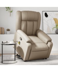 Fauteuil inclinable de massage Cappuccino Similicuir | Mobilier & Déco