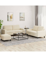Ensemble de canapés 3 pcs crème tissu | Mobilier & Déco