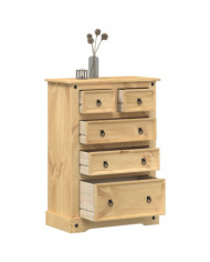 Commode Corona 80x43x114 cm bois massif de pin | Mobilier & Déco