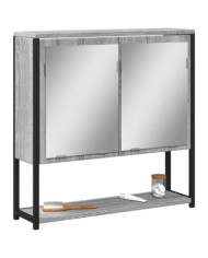 Armoire à miroir de salle de bain sonoma gris bois d’ingénierie | Mobilier & Déco
