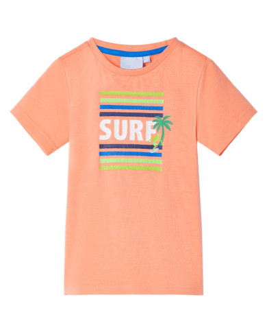 T-shirt pour enfants orange néon 140 | Mobilier & Déco