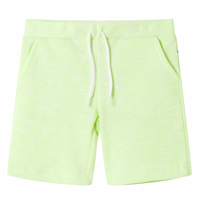 Short pour enfants avec cordon de serrage jaune néon 140 | Mobilier & Déco