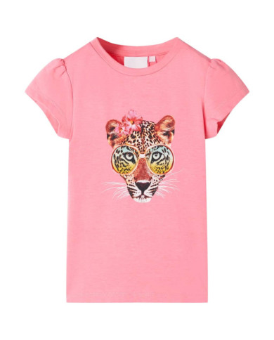 T-shirt pour enfants rose néon 104 | Mobilier & Déco