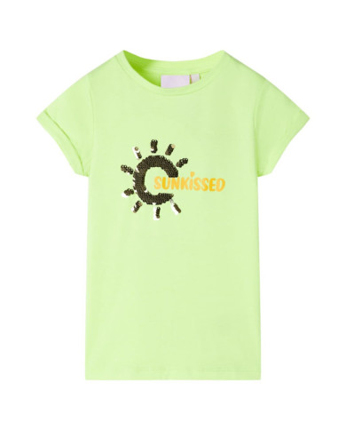 T-shirt pour enfants jaune néon 104 | Mobilier & Déco