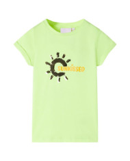 T-shirt pour enfants jaune néon 104 | Mobilier & Déco