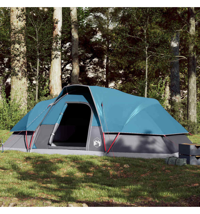 Tente familiale à dôme 9 personnes bleu imperméable | Mobilier & Déco