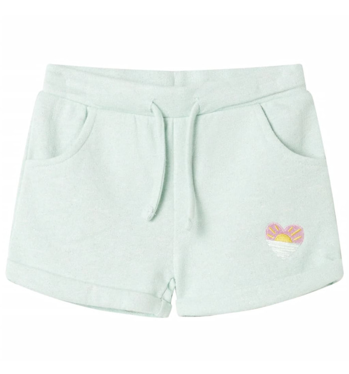 Short pour enfants avec cordon de serrage menthe claire mélangée 140 | Mobilier & Déco