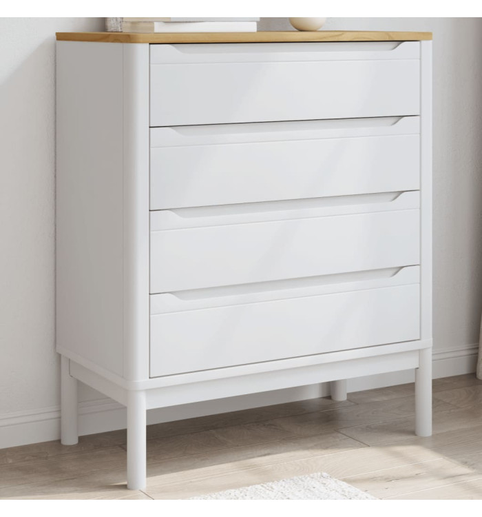 Commode FLORO blanc bois de pin massif | Mobilier & Déco