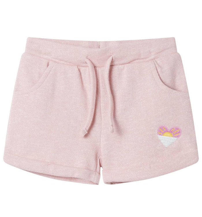 Short pour enfants avec cordon de serrage rose clair mélangé 128 | Mobilier & Déco