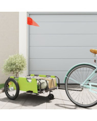 Remorque de vélo vert tissu oxford et fer | Mobilier & Déco