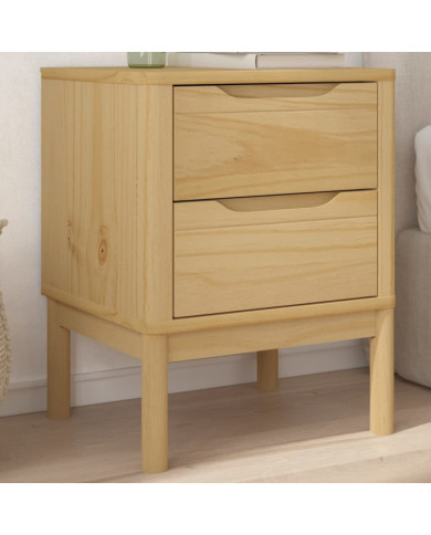 Table de chevet FLORO cire marron 45x39x57cm bois de pin massif | Mobilier & Déco