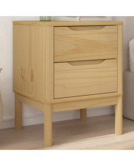 Table de chevet FLORO cire marron 45x39x57cm bois de pin massif | Mobilier & Déco