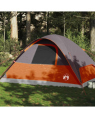 Tente familiale à dôme 6 personnes orange imperméable | Mobilier & Déco