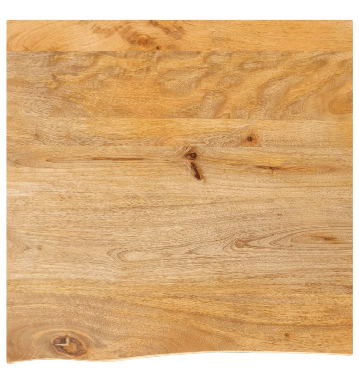 Dessus de table à bord vivant 60x60x3,8 cm bois massif manguier | Mobilier & Déco