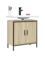 Armoire lavabo de salle de bain chêne sonoma 60x30x60 cm | Mobilier & Déco