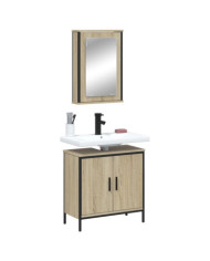 Ensemble de meubles de salle de bain 2 pcs chêne sonoma | Mobilier & Déco