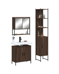Ensemble de meubles de salle de bain 3 pcs Chêne marron | Mobilier & Déco