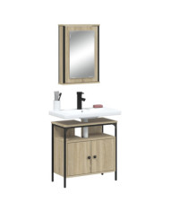 Ensemble de meubles de salle de bain 2 pcs chêne sonoma | Mobilier & Déco